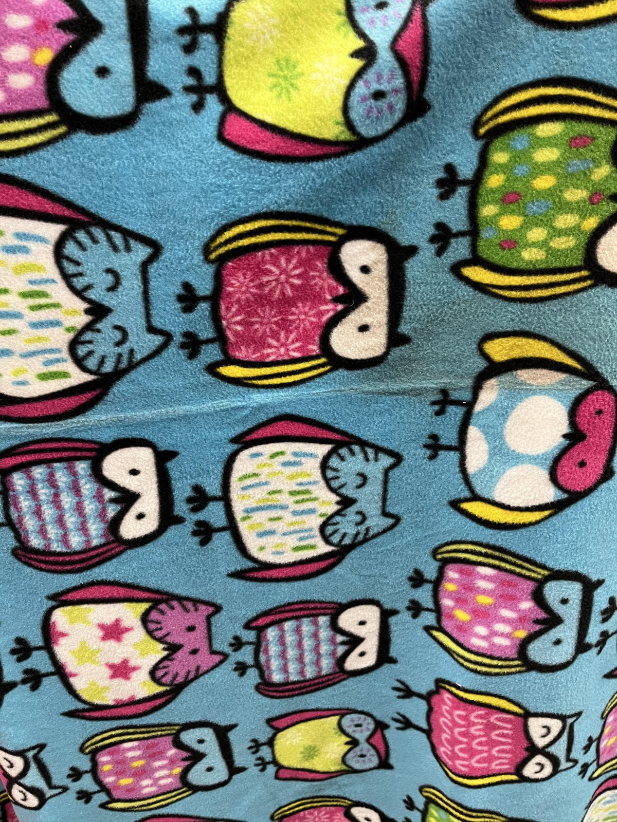 Owls Print - Anti Pill Theme Fleece Fabric, 60” Inches Wide – Sold By The Yard