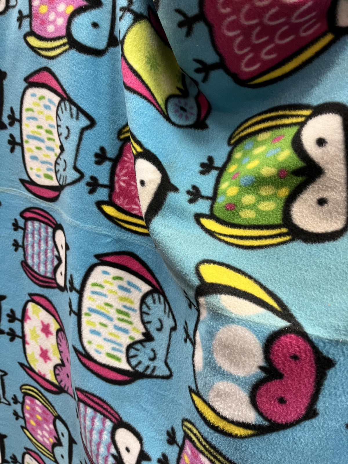 Owls Print - Anti Pill Theme Fleece Fabric, 60” Inches Wide – Sold By The Yard