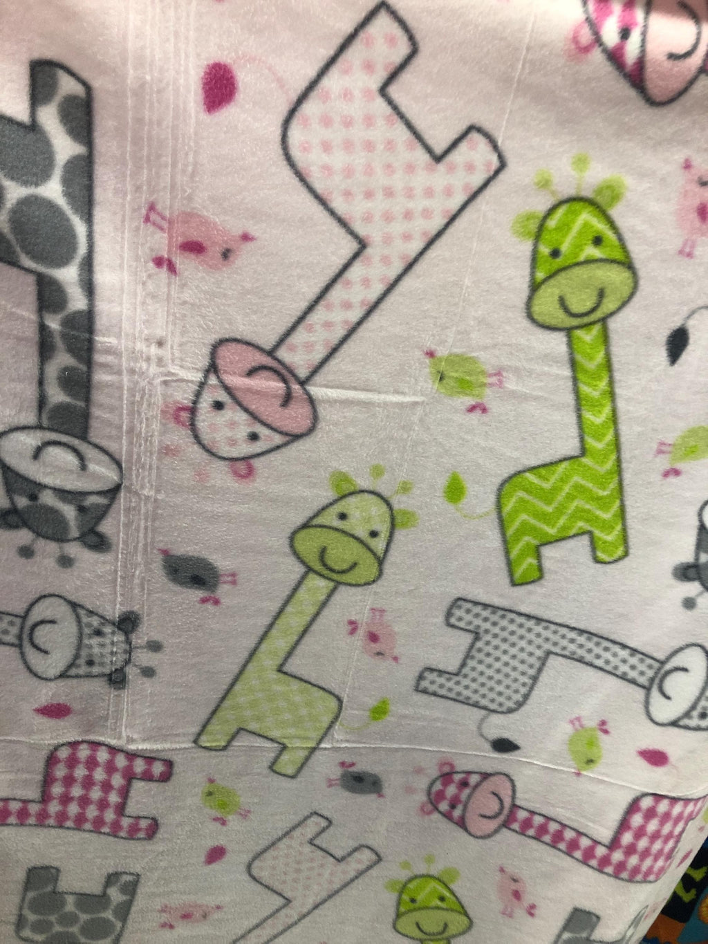 Baby Giraffe Print - Anti Pill Theme Fleece Fabric, 60” Inches Wide – Sold By The Yard