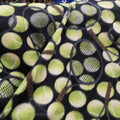 Green Tennis Rackets Print - Anti Pill Theme Fleece Fabric, 60” Inches Wide – Sold By The Yard