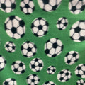Green Soccer Print - Anti Pill Theme Fleece Fabric, 60” Inches Wide – Sold By The Yard