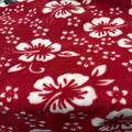 Red Hawaiian Print - Anti Pill Theme Fleece Fabric, 60” Inches Wide – Sold By The Yard