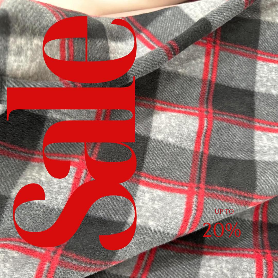 Plaid Checkered Print - Anti Pill Theme Fleece Fabric, 60” Inches Wide – Sold By The Yard. Gray & Silver
