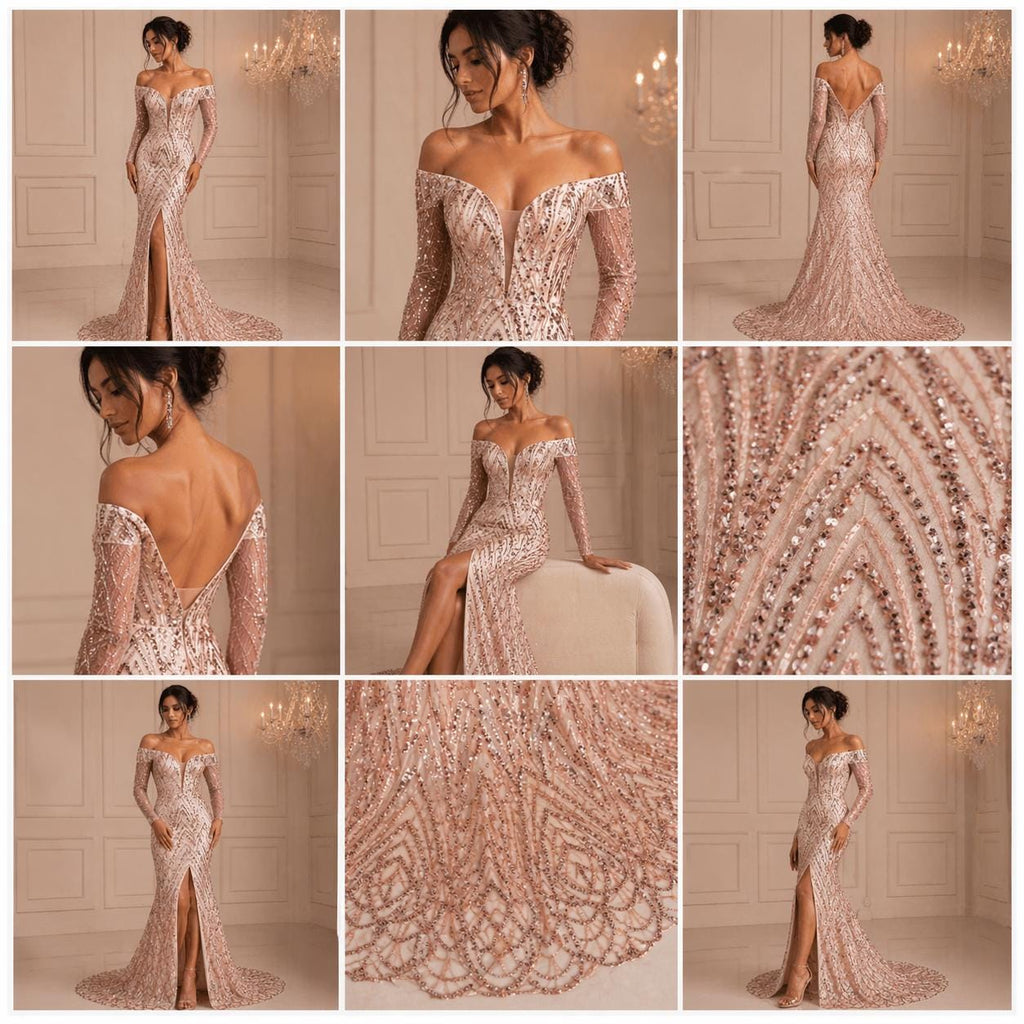 Luxurious Arch Design Lace - Blush - Beaded Design with Embroidered Sequins and Beads On a Mesh Lace Fabric for Prom Dress By The Yard
