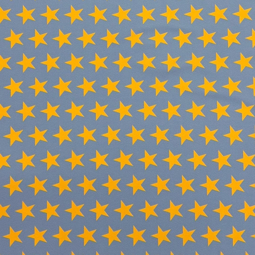 Black-light Reactive Lavender and Orange Star - 4 Way Stretch Fabric By The Yard - 60" Wide Spandex Fabric - Thick and Heavy Spandex Fabric