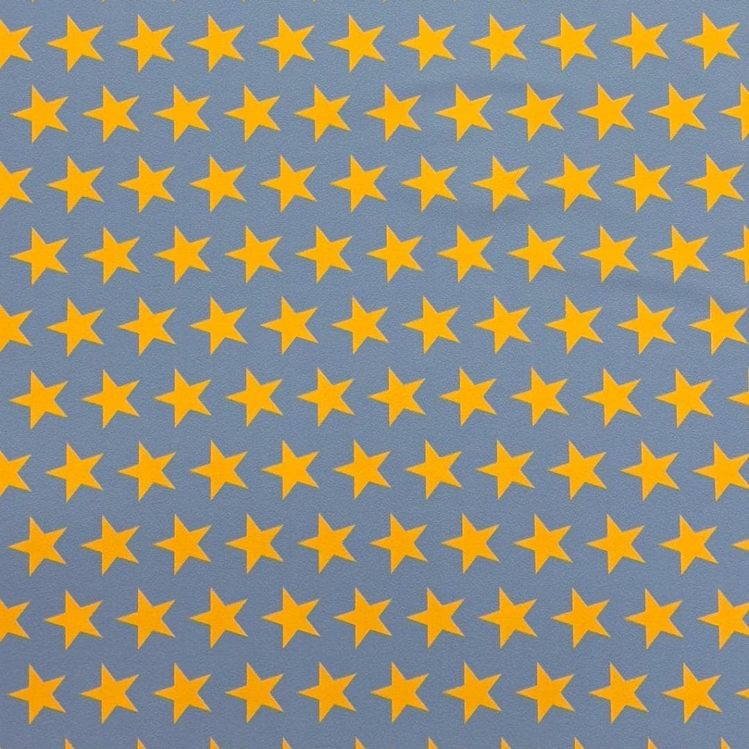 Black-light Reactive Lavender and Orange Star - 4 Way Stretch Fabric By The Yard - 60" Wide Spandex Fabric - Thick and Heavy Spandex Fabric
