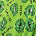 St Patrick's Day Irish Kiss Print - 4 Way Stretch Fabric By The Yard - 60" Wide Spandex Fabric - Thick and Heavy Spandex Fabric