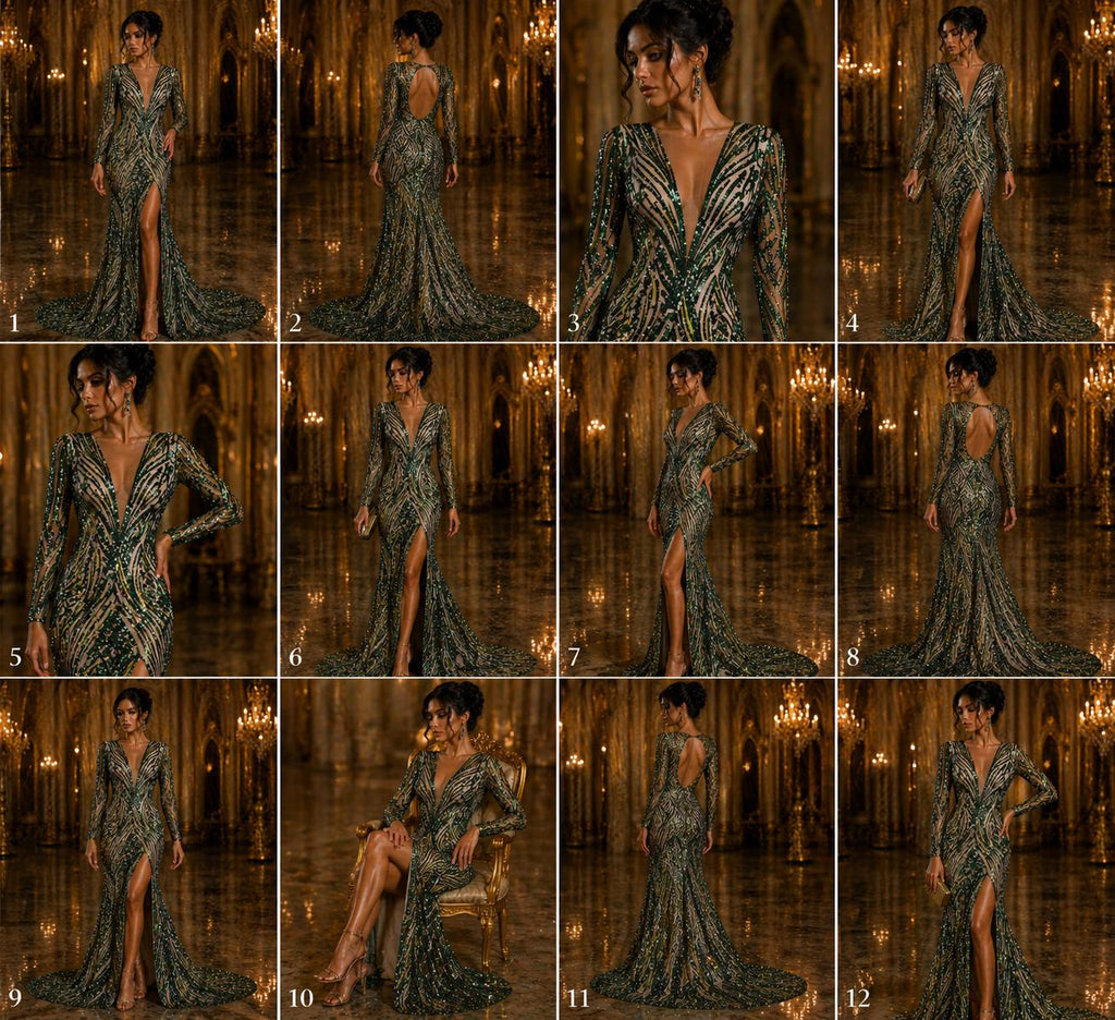 Luxury Shiny Sequin 4-Way Stretch Mesh Fabric – Prom & Evening Dress Material By The Yard. Hunter