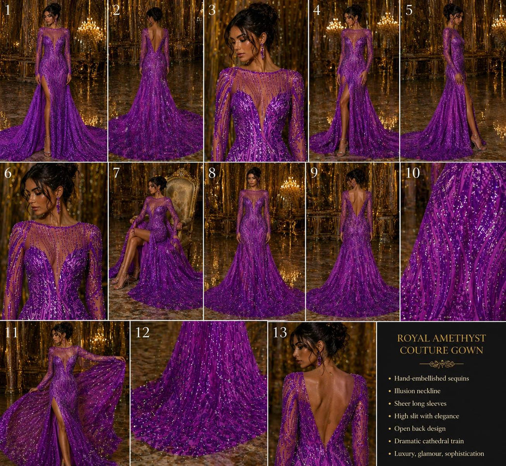 MAGENTA - Luxury Shiny Sequin 4-Way Stretch Mesh Fabric – Prom & Evening Dress Material By The Yard.