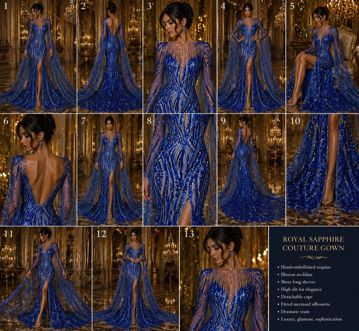 ROYAL - Luxury Shiny Sequin 4-Way Stretch Mesh Fabric – Prom & Evening Dress Material By The Yard.