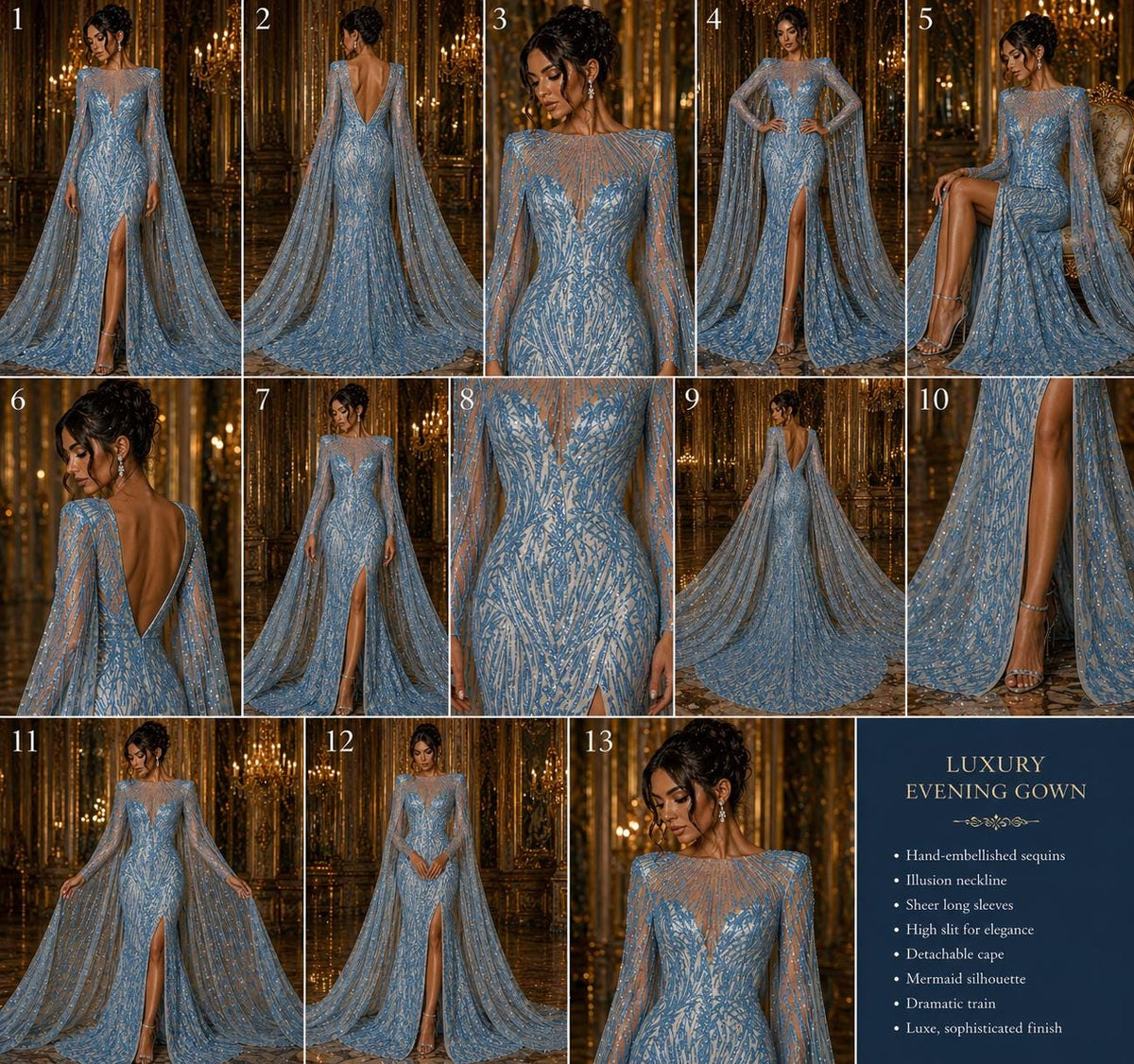 TURQUOISE - Luxury Shiny Sequin 4-Way Stretch Mesh Fabric – Prom & Evening Dress Material By The Yard.