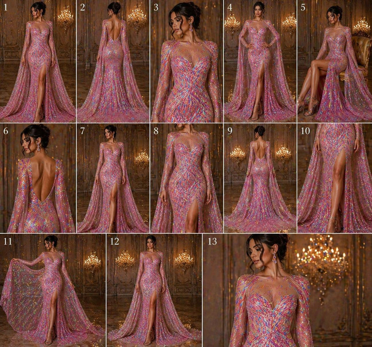 Luxury Shiny Sequin 4-Way Stretch Mesh Fabric – Prom & Evening Dress Material By The Yard. Candy Pink
