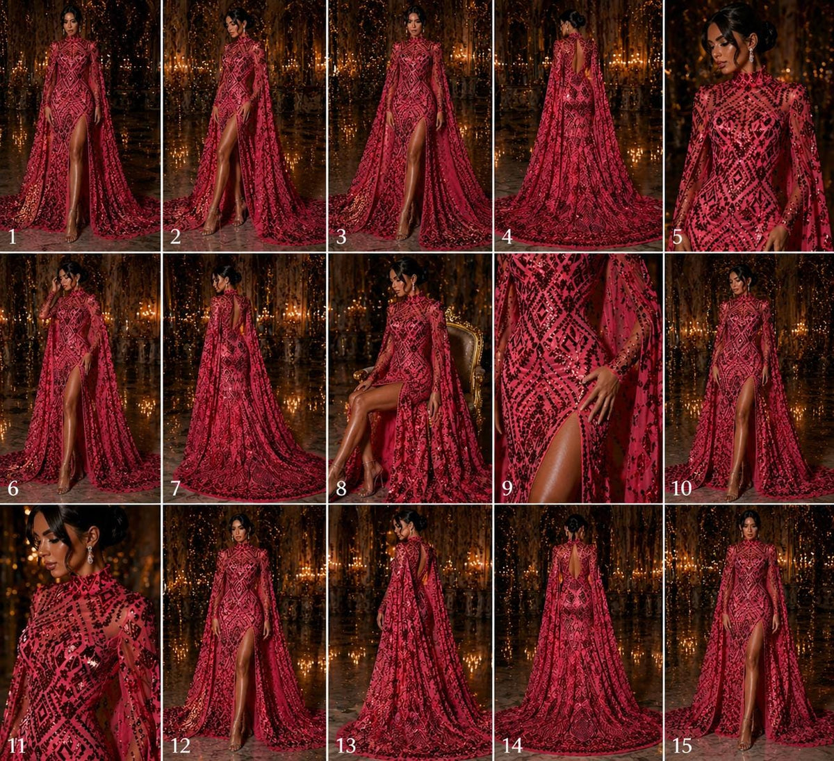Geometric Design Luxury Shiny Sequin - BURGUNDY - 4 Way Stretch Mesh Fabric – Prom & Evening Dress Material By The Yard.