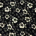 Hawaiian Print - Anti Pill Theme Fleece Fabric, 60” Inches Wide – Sold By The Yard Black