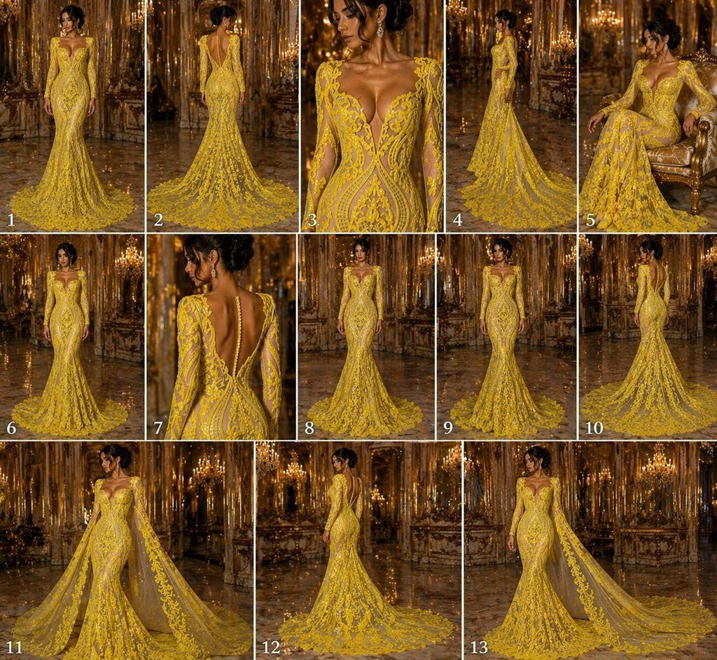 Bright Yellow - Marvelous Luxury Shiny Sequin 4-Way Stretch Mesh Fabric – Prom & Evening Dress Material By The Yard.