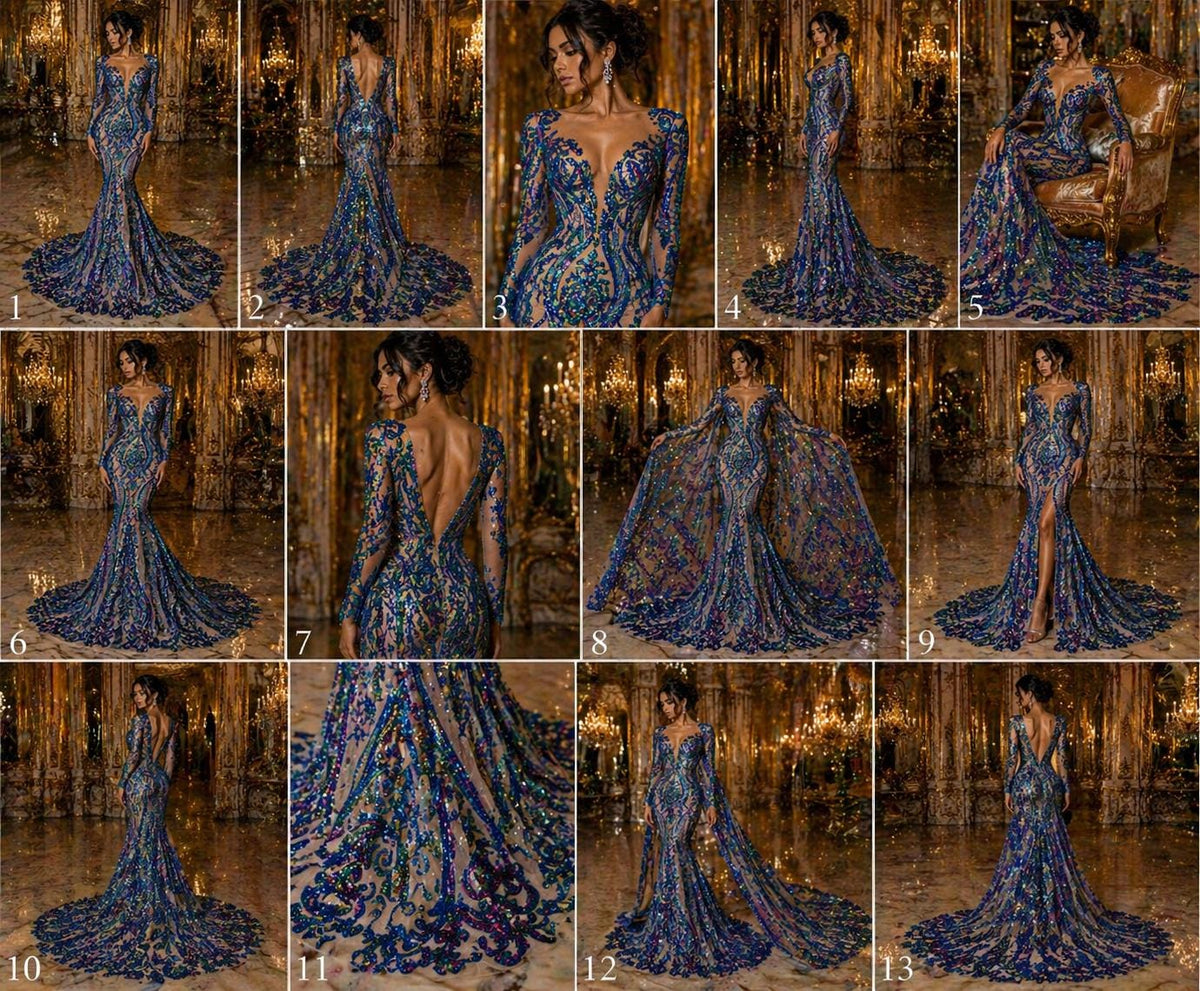Purple/Lavender Iridescent - Marvelous Luxury Shiny Sequin 4-Way Stretch Mesh Fabric – Prom & Evening Dress Material By The Yard.