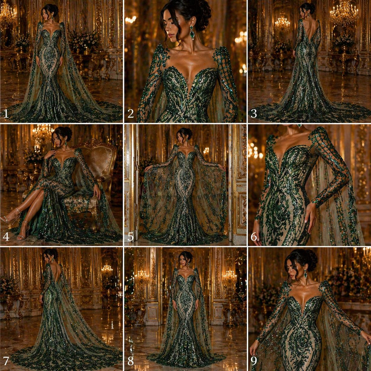 Hunter- Marvelous Luxury Shiny Sequin 4-Way Stretch Mesh Fabric – Prom & Evening Dress Material By The Yard.