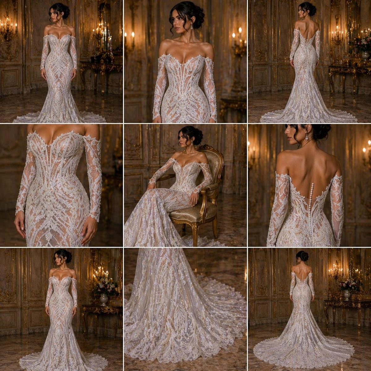 White - Marvelous Luxury Shiny Sequin 4-Way Stretch Mesh Fabric – Prom & Evening Dress Material By The Yard.