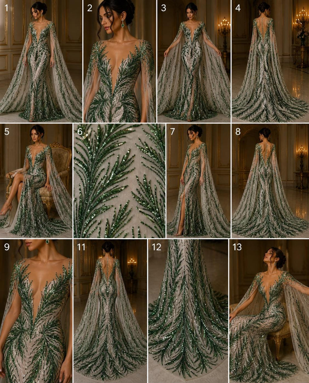 Feather Illusion Luxury Shiny Sequin - HUNTER - 4 Way Stretch Mesh Fabric – Prom & Evening Dress Material By The Yard.
