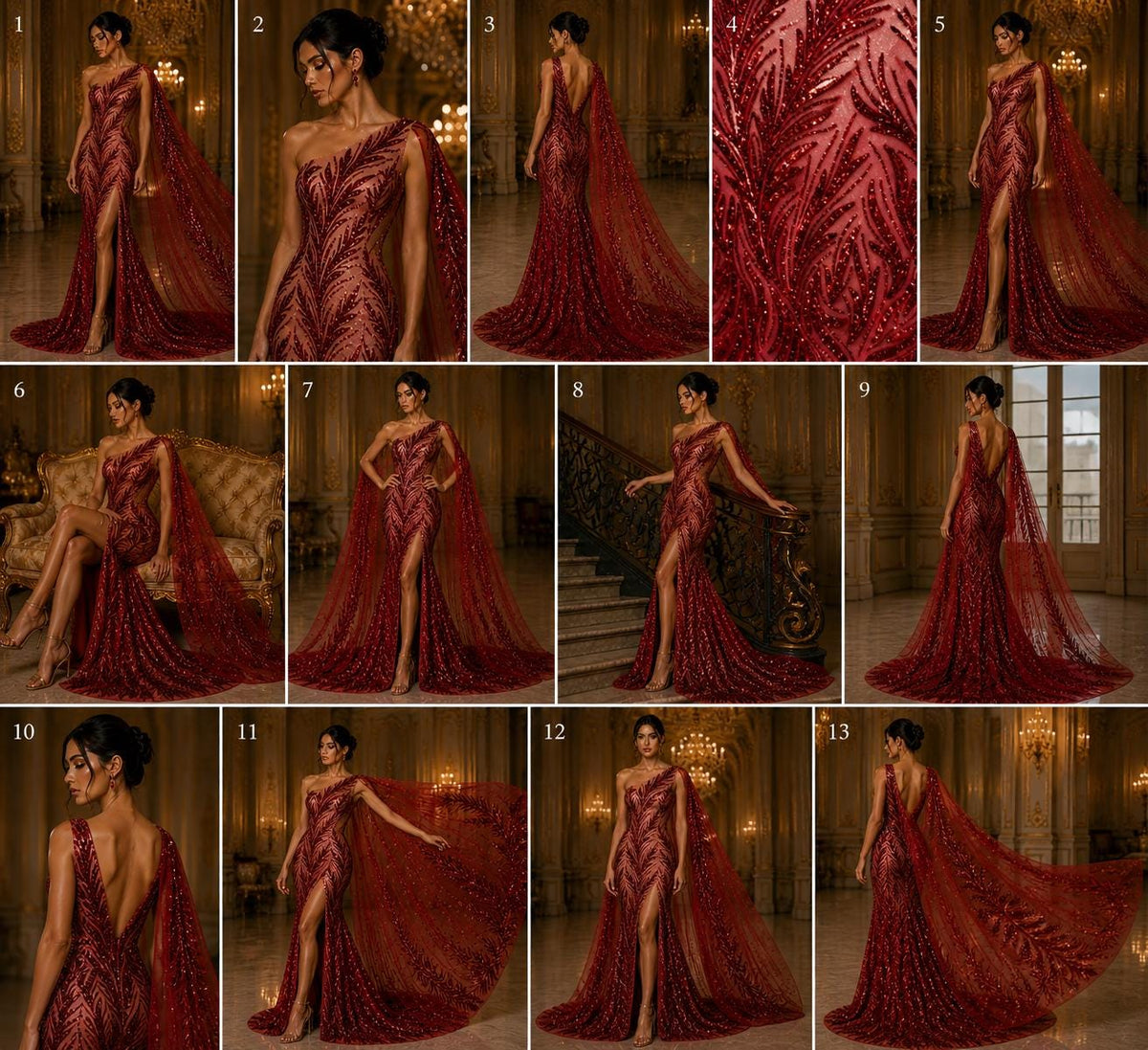 Feather Illusion Luxury Shiny Sequin - BURGUNDY - 4 Way Stretch Mesh Fabric – Prom & Evening Dress Material By The Yard.