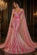 CORAL - Luxury Shiny Sequin 4-Way Stretch Mesh Fabric – Prom & Evening Dress Material By The Yard.