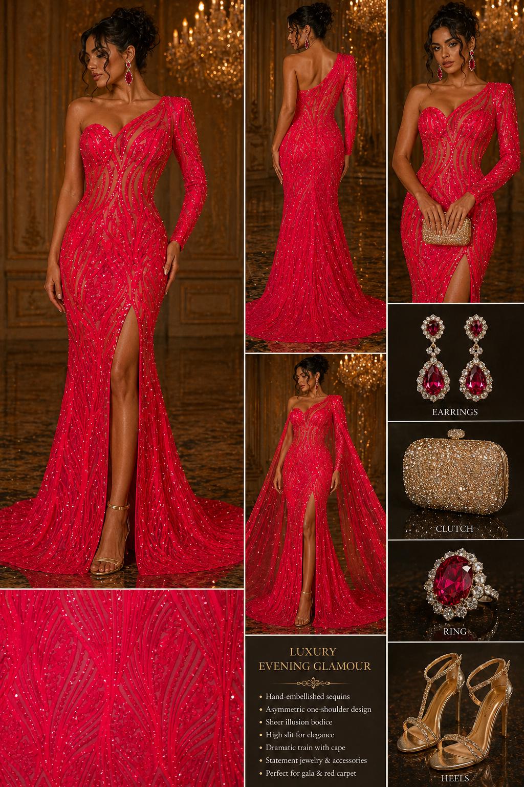 Luxury Shiny Sequin 4-Way Stretch Mesh Fabric – Prom & Evening Dress Material By The Yard. Hot Pink