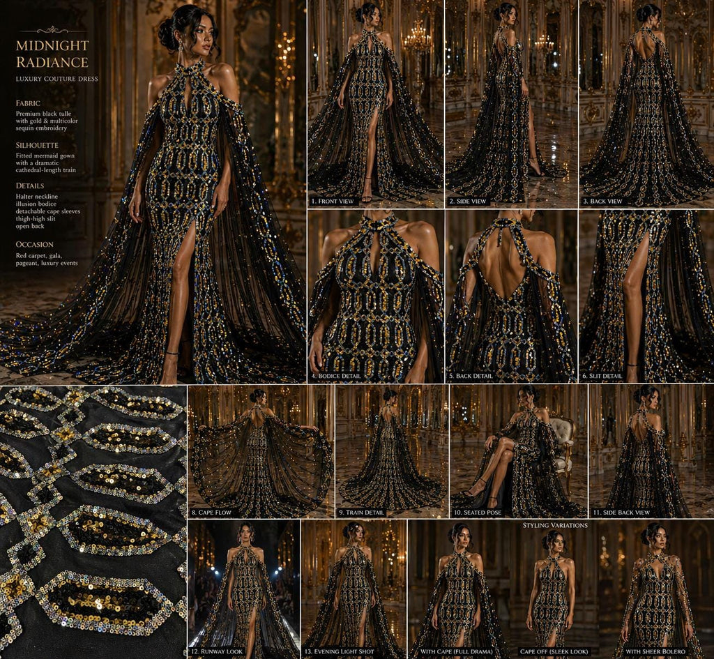 Jewel Design Iridescent Luxury Multi Color Sequin - Olive/Silver - 4 Way Stretch Mesh Fabric – Prom & Evening Dress Material By The Yard.