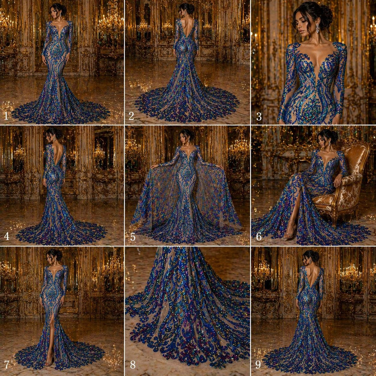 Purple/Lavender Iridescent - Marvelous Luxury Shiny Sequin 4-Way Stretch Mesh Fabric – Prom & Evening Dress Material By The Yard.