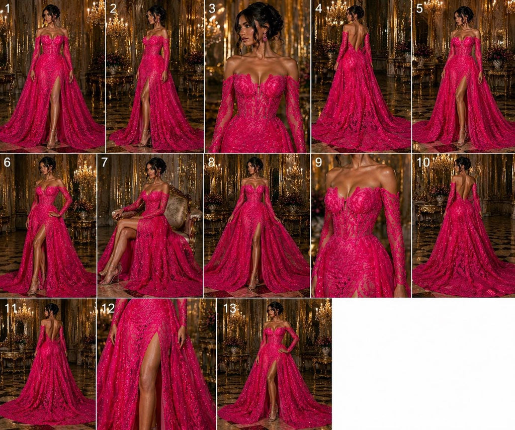 Hot Pink - Marvelous Luxury Shiny Sequin 4-Way Stretch Mesh Fabric – Prom & Evening Dress Material By The Yard.