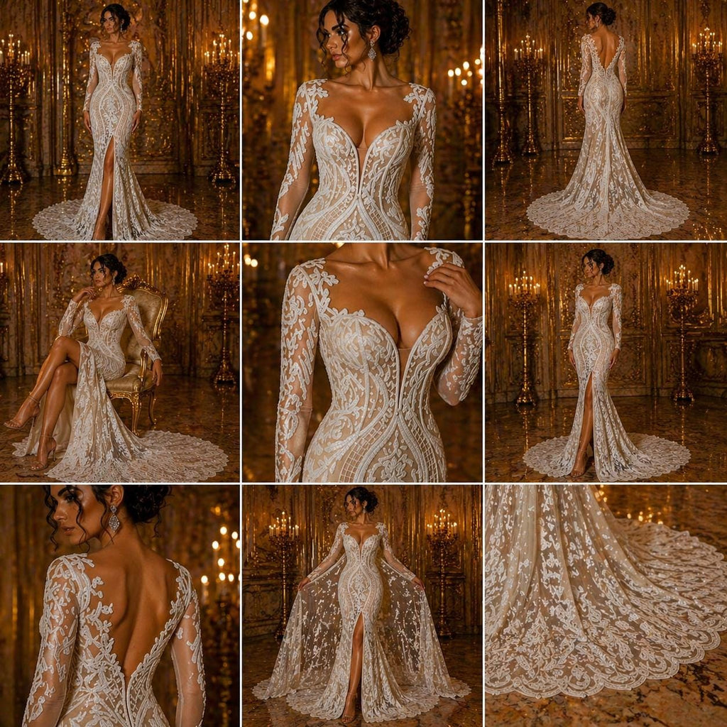 White/Nude - Marvelous Luxury Shiny Sequin 4-Way Stretch Mesh Fabric – Prom & Evening Dress Material By The Yard.