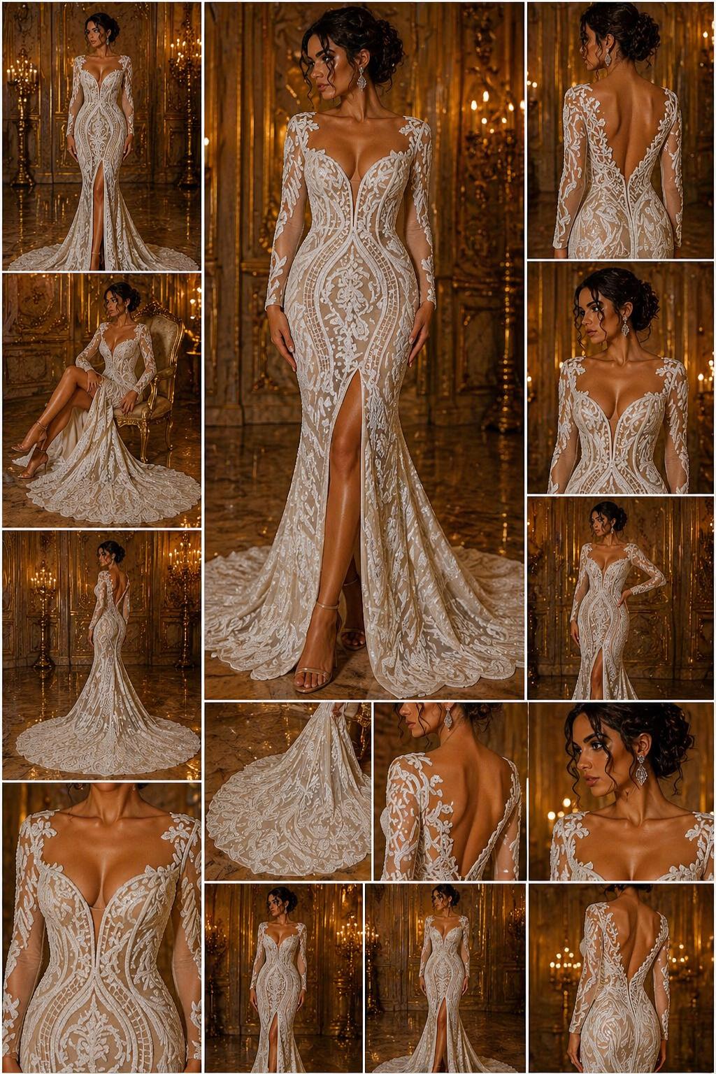 White/Nude - Marvelous Luxury Shiny Sequin 4-Way Stretch Mesh Fabric – Prom & Evening Dress Material By The Yard.