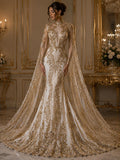 Luxury Lace - Rose Gold -  Glitter Damask Design Fabric 58” Wide For Quinsiañera Dresses - Prom Dress Sold By The Yard
