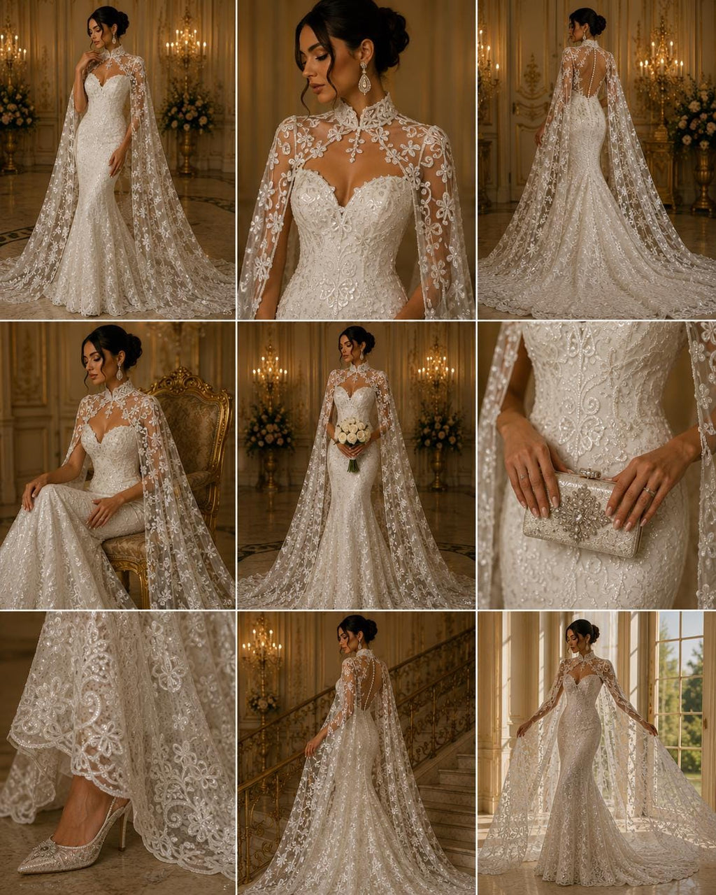 Butterfly Ivory - Metallic Lace Fabric Embroidered Butterfly & Flowers with Sequins For Quinsiañera Dresses - Prom Dress. Sold By The Yard