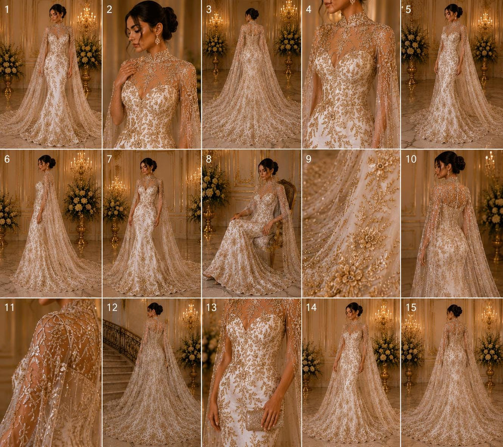 Damask Lace - Rose Gold - Glitter Big Damask Design Fabric 58” Wide For Quinsiañera Dresses - Prom Dress Sold By The Yard