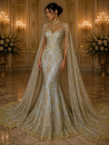 Damask Lace - Gold/Black - Glitter Big Damask Design Fabric 58” Wide For Quinsiañera Dresses - Prom Dress Sold By The Yard