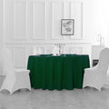HUNTER - 120" Round Polyester Poplin Washable Tablecloth, Stain Wrinkle Resistant Table Cover - Fabric Table Cloth Dinning, Kitchen, Party