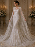 Luxembourg Designs Lace - White - Beaded Design with Embroidered Sequins and Beads On a Mesh Lace Fabric for Prom Dress By The Yard