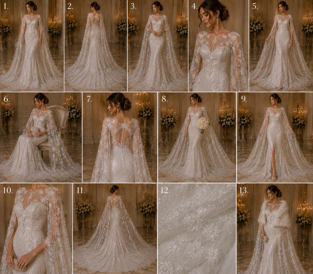 Luxembourg Designs Lace - White - Beaded Design with Embroidered Sequins and Beads On a Mesh Lace Fabric for Prom Dress By The Yard