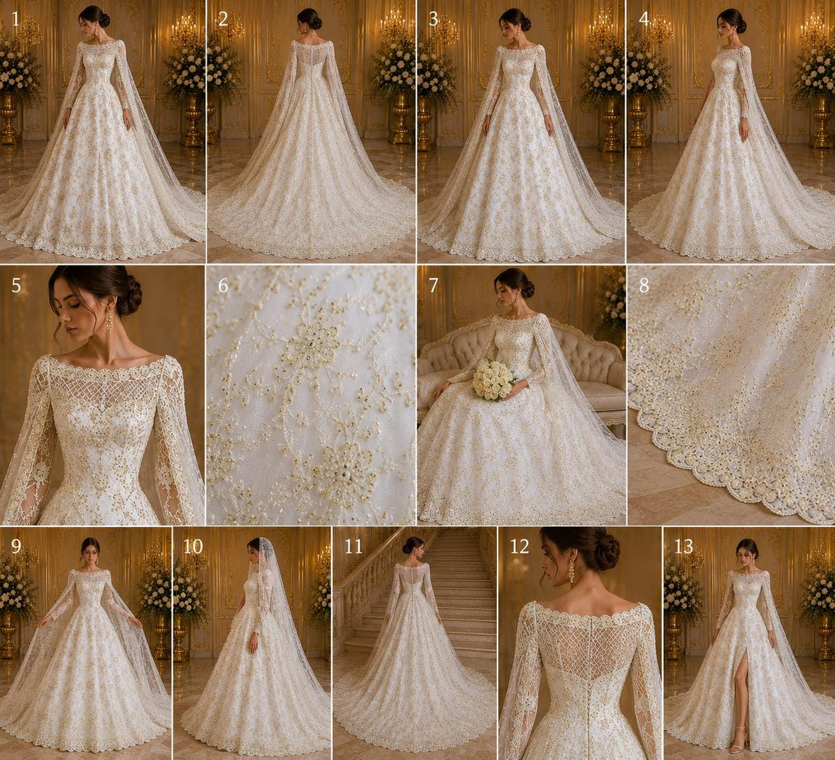 Luxurious Design Lace - Ivory - Beaded Design with Embroidered Sequins and Beads On a Mesh Lace Fabric for Prom Dress By The Yard