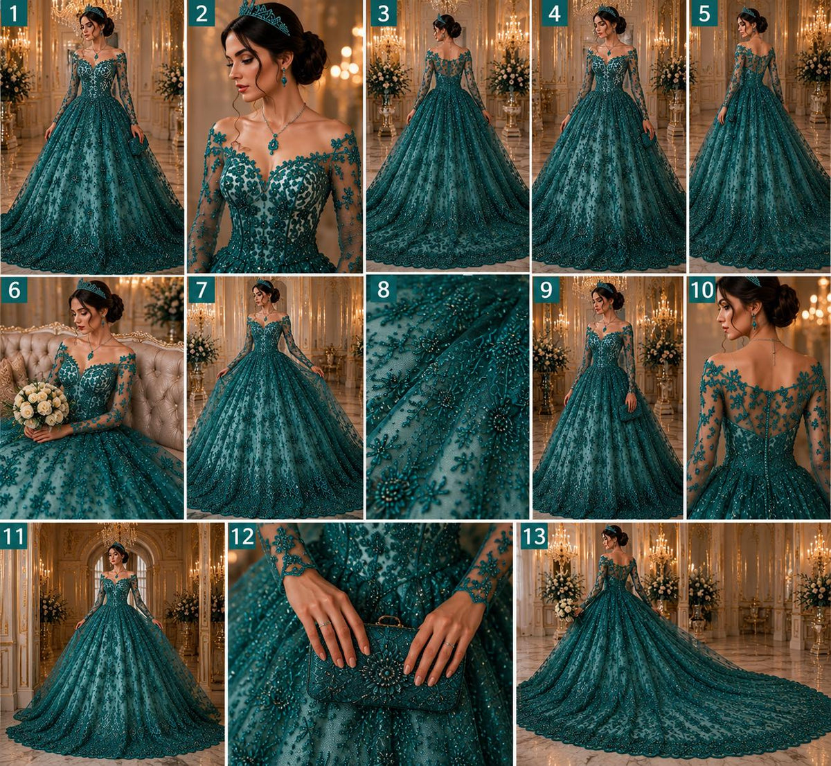 Luxurious Design Lace - Hunter - Beaded Design with Embroidered Sequins and Beads On a Mesh Lace Fabric for Prom Dress By The Yard
