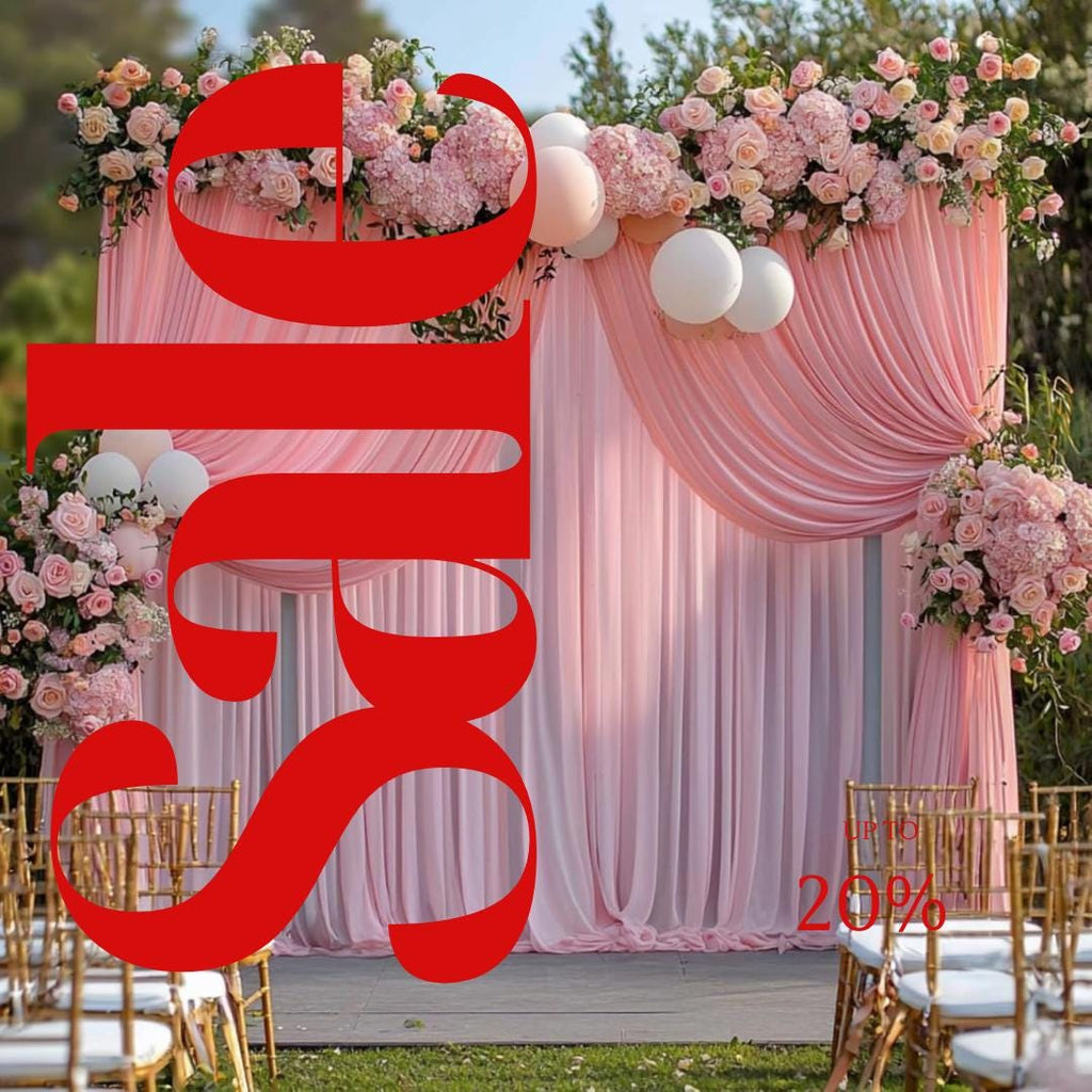 2 Panels - PINK - 5Ft x 14Ft Wrinkle Free Backdrop Curtains for Parties  - Silky Interlock Backdrop for Weddings Birthday Party Curtain