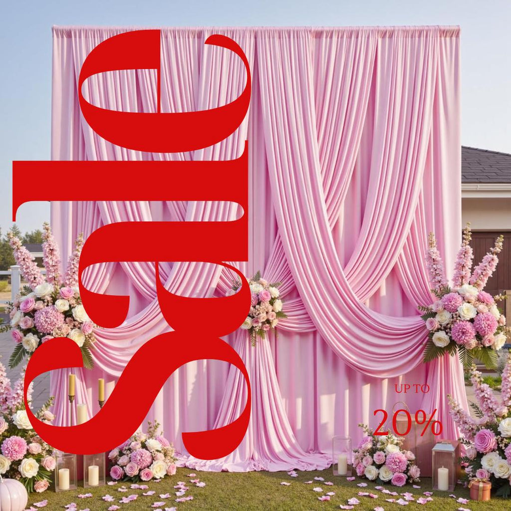 PINK -  2 Panels 5Ft x 21Ft Wrinkle Free Backdrop Curtains for Parties  - Silky Interlock Backdrop for Weddings Birthday Party Curtains