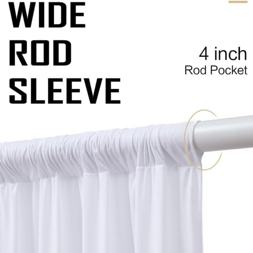 NAVY -  2 Panels 5Ft x 21Ft Wrinkle Free Backdrop Curtains for Parties  - Silky Interlock Backdrop for Weddings Birthday Party Curtains
