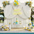 IVORY -  2 Panels - Wrinkle Free Backdrop Curtains for Parties Silky Interlock Backdrop for Weddings Birthday Party Curtains. Choose Size