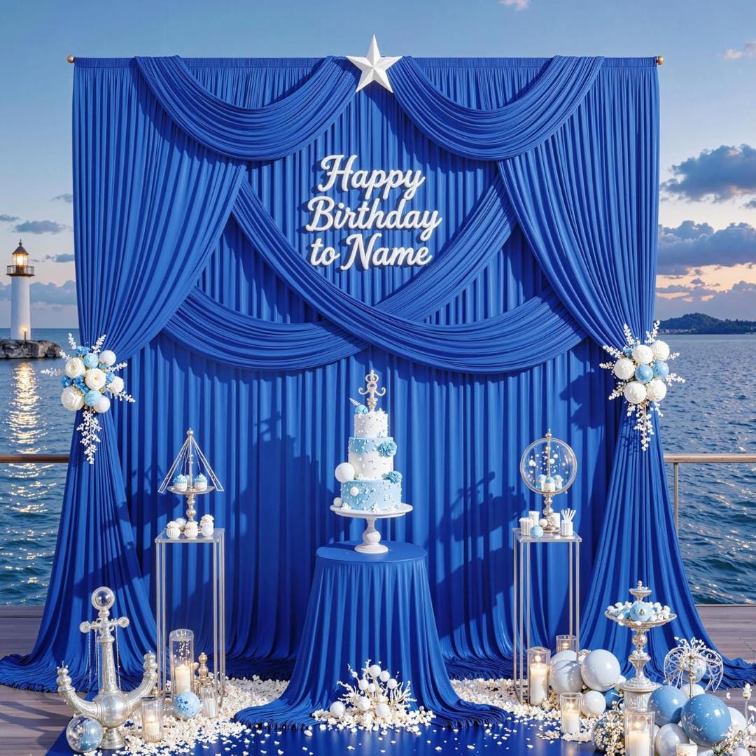 ROYAL -  2 Panels Wrinkle Free Backdrop Curtains for Parties Silky Interlock Backdrop for Weddings Birthday Party Curtains. Choose Size