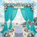 TURQUOISE -  2 Panels Wrinkle Free Backdrop Curtains for Parties Silky Interlock Backdrop for Weddings Birthday Party Curtains. Choose Size