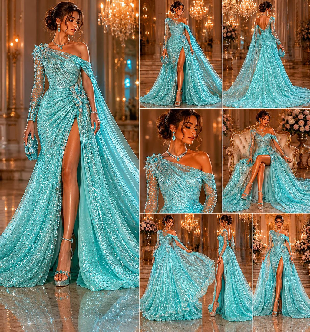 MINT - Sequin Velvet - Sequin Design Stretch Velvet All Over 5mm Shining Sequins 2 Way Stretch, Sold By The yard.