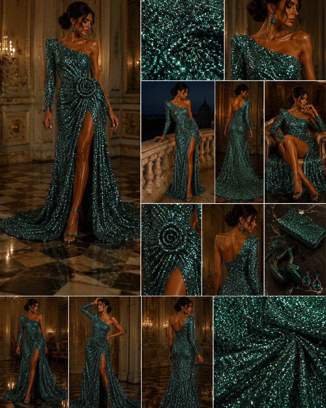 HUNTER - Sequin Velvet - Sequin Design Stretch Velvet All Over 5mm Shining Sequins 2 Way Stretch, Sold By The yard.