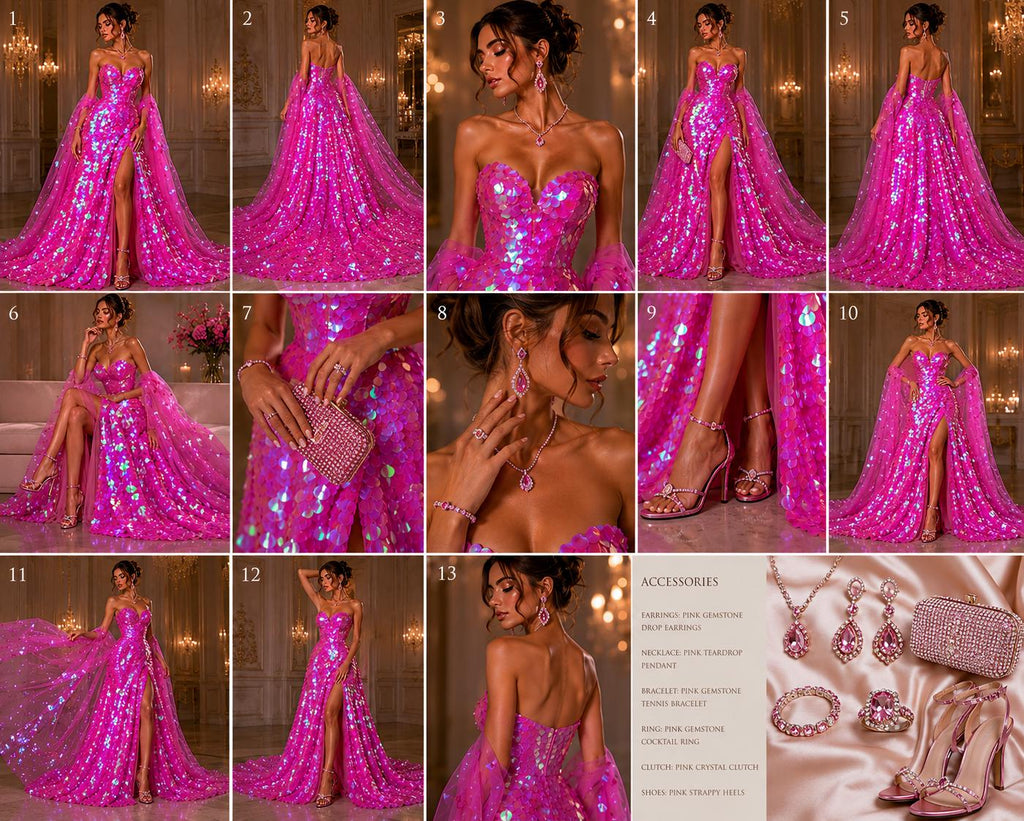 CANDY PINK - JUMBO - Iridescent Sequins Oval Sequin Paillette/Tear Drop Mermaid Big Sequins Fabric Mesh By The Yard.