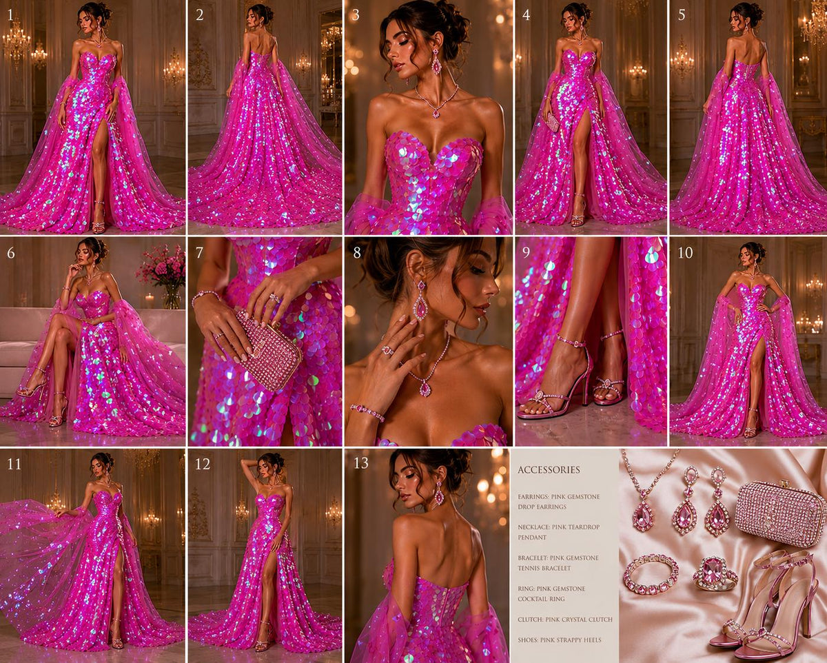 CANDY PINK - JUMBO - Iridescent Sequins Oval Sequin Paillette/Tear Drop Mermaid Big Sequins Fabric Mesh By The Yard.
